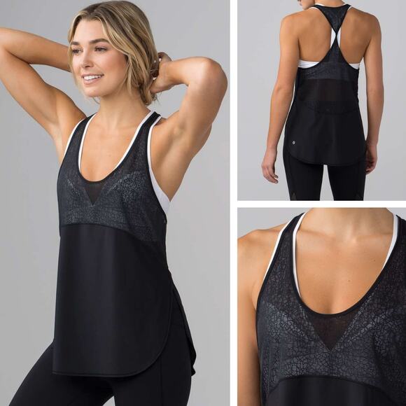 LULULEMON Twist & Train Tank Size 2 Black - Picture 1 of 6
